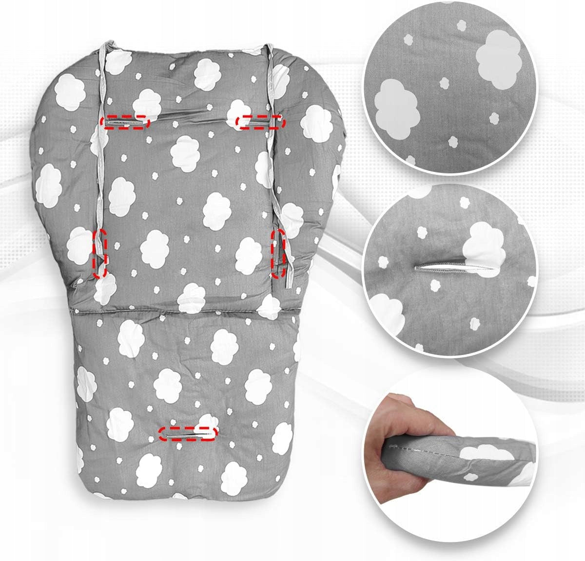 Reductor para silla alta de alimentación con arnés de 5 puntos