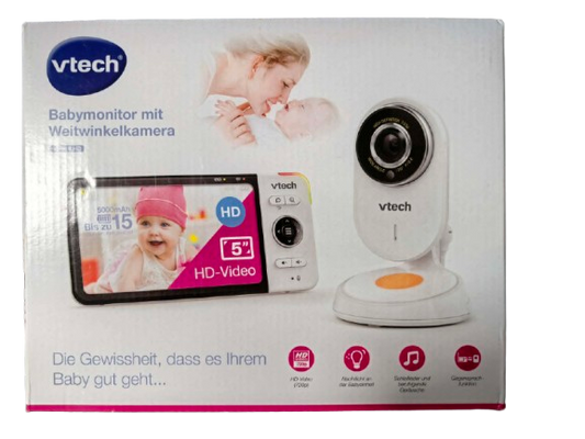 VTECH VM818 HD ηλεκτρονική νταντά με ευρυγώνια κάμερα 5" LCD