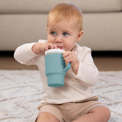 INFANTINO My 1st Tumbler σιλικόνιο εκπαιδευτικό ποτηράκι με στόμιο 266 ml 6+ μηνών
