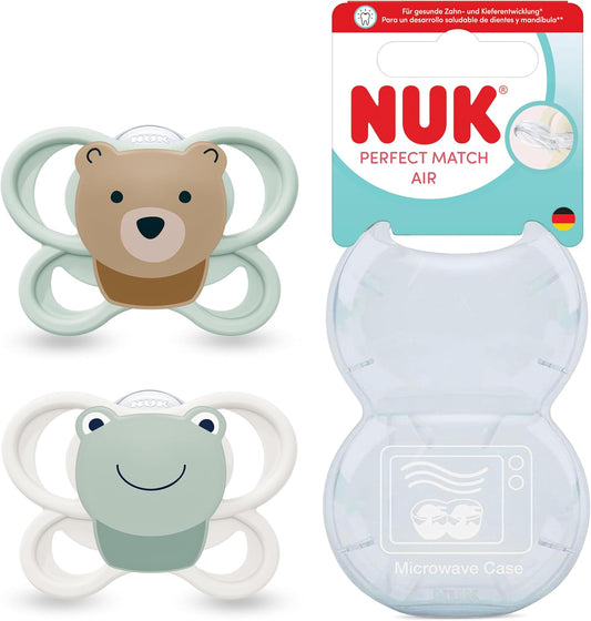 NUK Perfect Match Air πιπίλα σιλικόνης 0–6 μηνών x2
