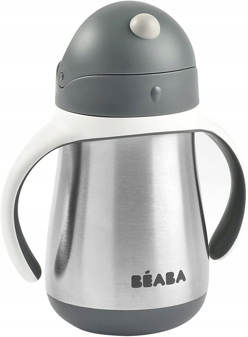 BEABA ανοξείδωτο ποτηράκι με καλαμάκι 250 ml