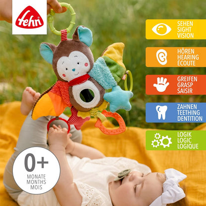 FEHN zawieszka z grzechotką i chwytakiem do wózka, fotelika NIETOPERZ 29 cm