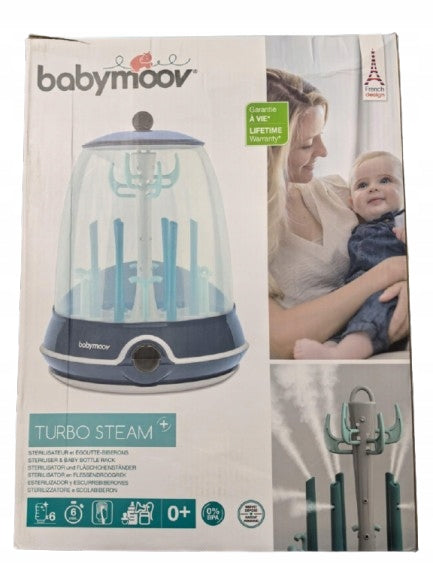 BABYMOOV Turbo Steam+steam steriliser and dryer 2in1 + measuring cupage 0 +dominant colour bluewidth 29.5 cm