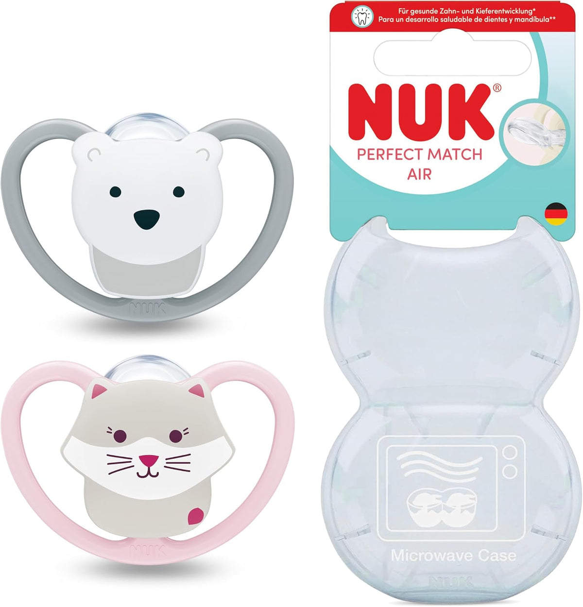 NUK Perfect Match Air πιπίλα σιλικόνης 18–36 μηνών x2