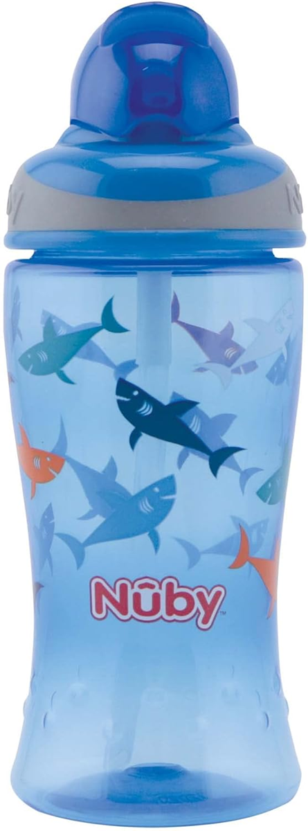 NUBY Flip-it Cup ποτηράκι με καλαμάκι 12 μηνών+ 360 ml ΚΑΡΧΑΡΙΕΣ