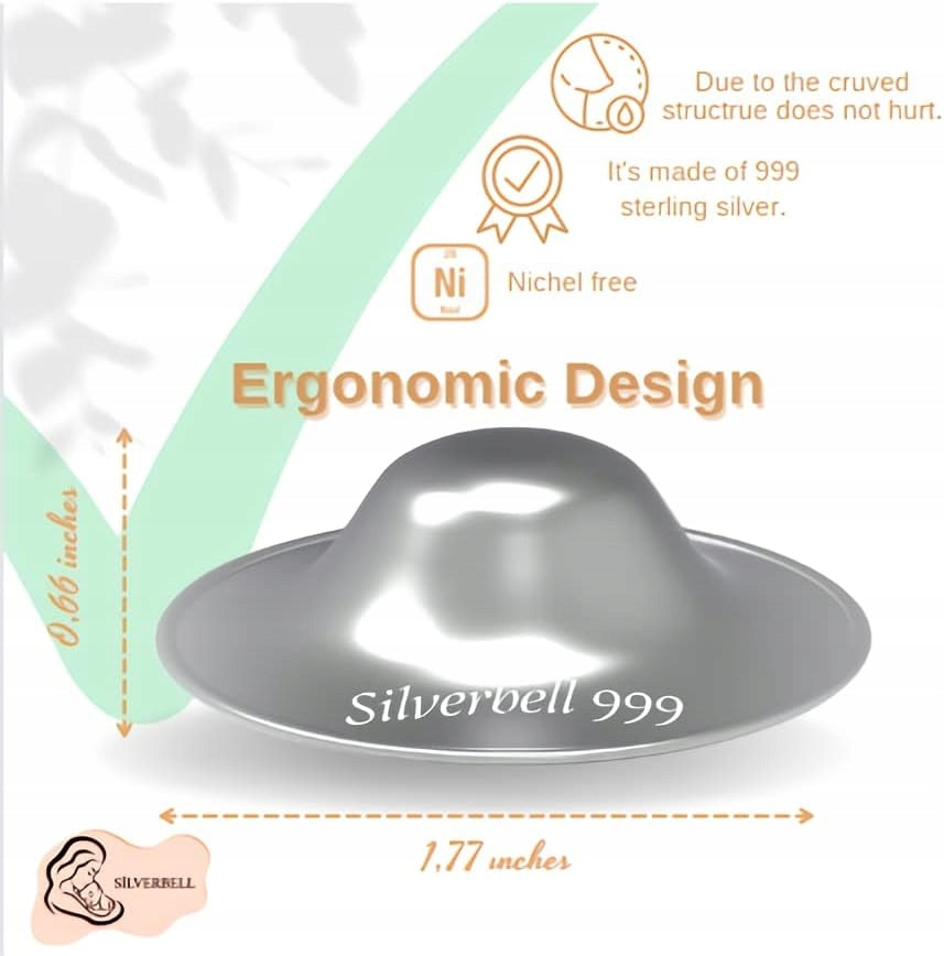 SILVERBELL επιθέματα θηλών από ασήμι