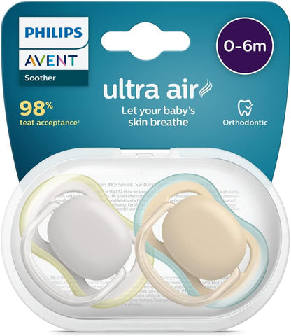 Philips Avent Ultra Air πιπίλα σιλικόνης x2 0-6m