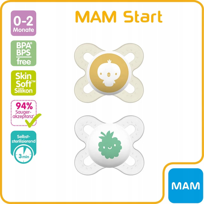 MAM START πιπίλα 0-2 μηνών + κουτί