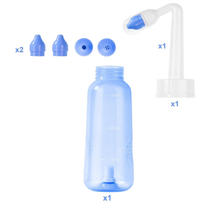 URAQT Neti Pot Ρινική Κανάτα Πλύσης για Παιδιά και Ενήλικες, 2 Εξαρτήματα, 300 ml