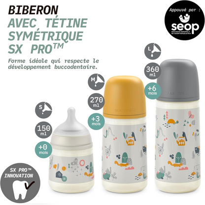SUAVINEX μπιμπερό με συμμετρική θηλή SX PRO 360ml 6m+
