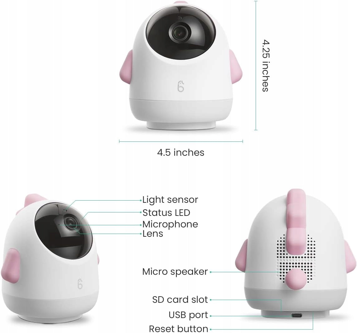 SIMSHINE Baby Pro kamera niania elektroniczna 2K FHD + maszt