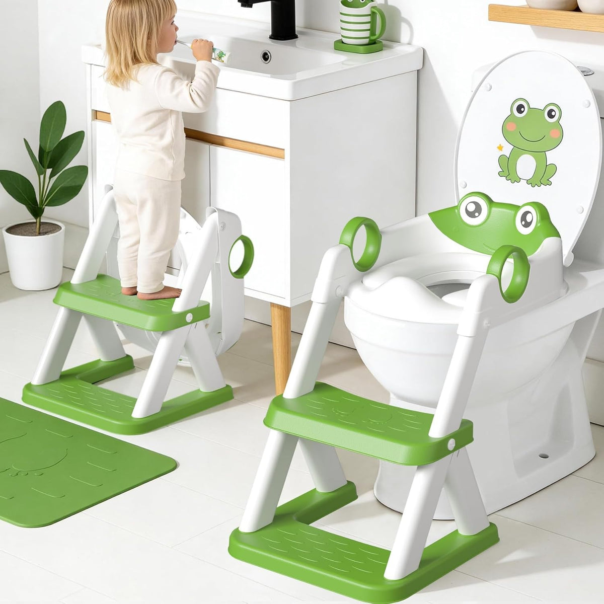 COOSEYA κάλυμμα λεκάνης τουαλέτας με σκαλοπάτια 2σε1 βάτραχος