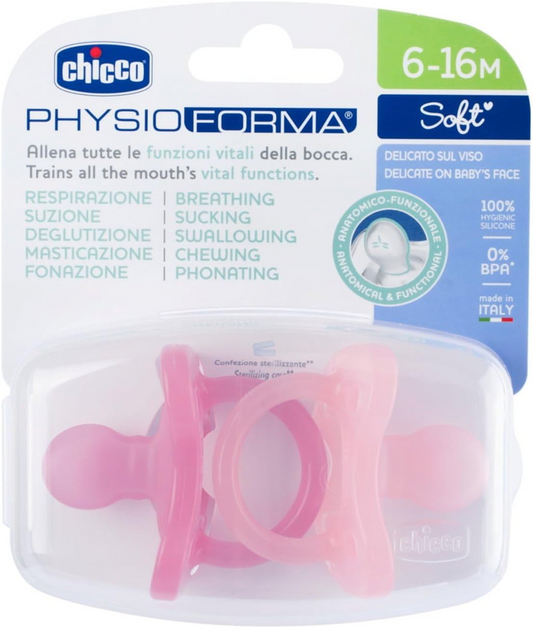 CHICCO PhysioForma SOFT smoczek x2 6-16m