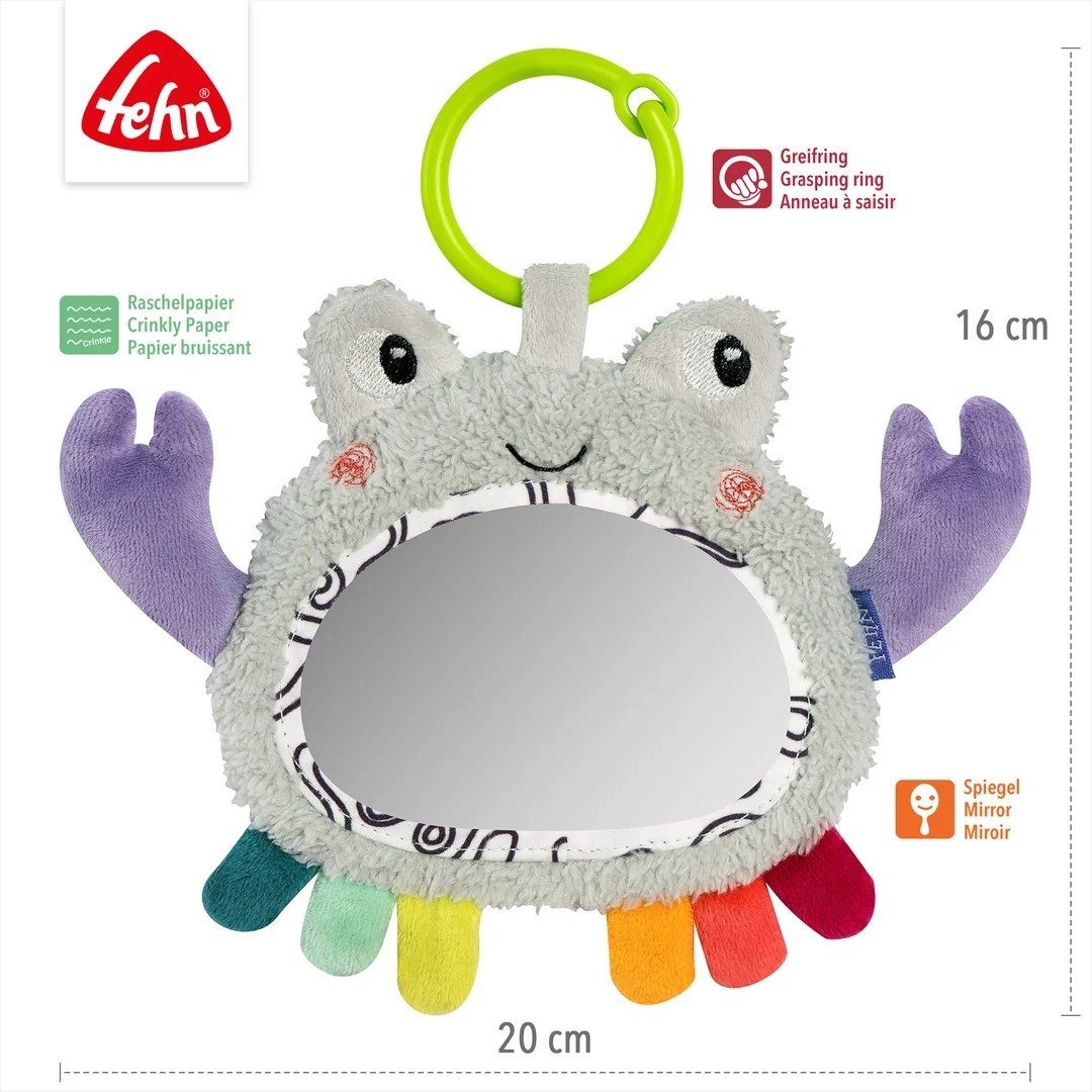 Fehn activity mirror hanging toy 0+ 20cm crab