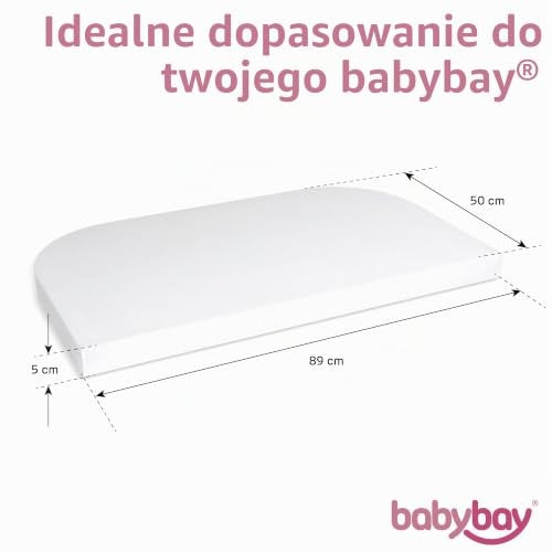 BABYBAY Deluxe Organic fitted sheet 89x50 cm white