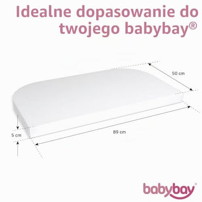 BABYBAY Deluxe Organic fitted sheet 89x50 cm white