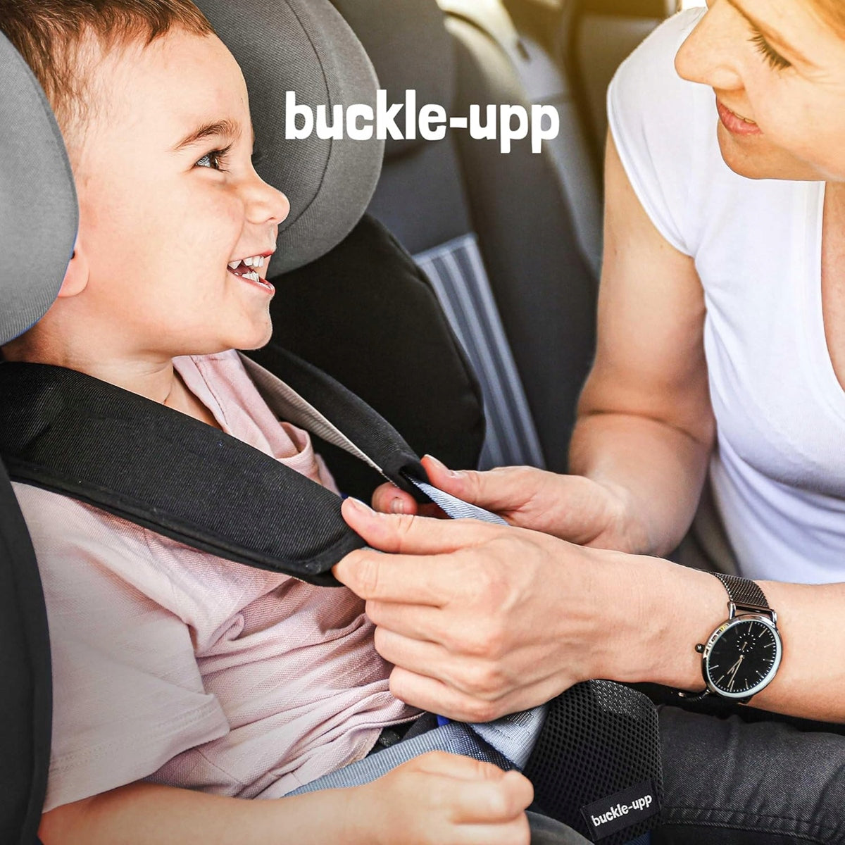 BUCKLE-UPP ασφάλεια κατά του ανοίγματος των ζωνών ασφαλείας στο παιδικό κάθισμα αυτοκινήτου