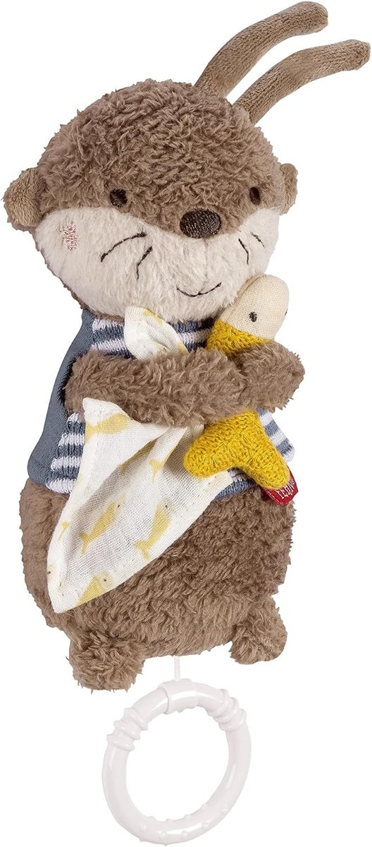 FEHN jucărie de pluș suspendată cu cutie muzicală VIDRĂ 17 cm, cântec de leagăn de Brahms