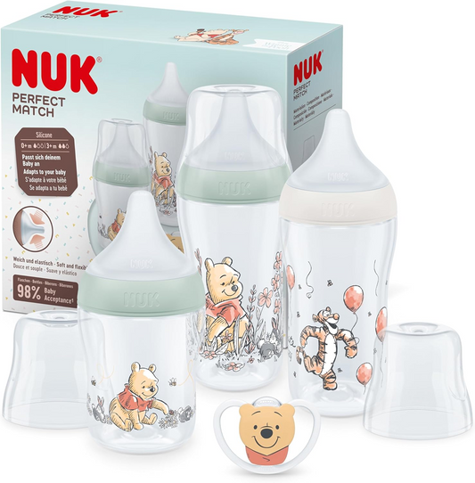 NUK Perfect Match σετ εκκίνησης μπιμπερό + πιπίλα Winnie The Pooh