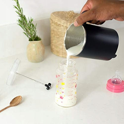 BEABA milk prep EKSPRES do mlecznych napojów, biało-szary ekspres do mleka dla dzieci, BPA free