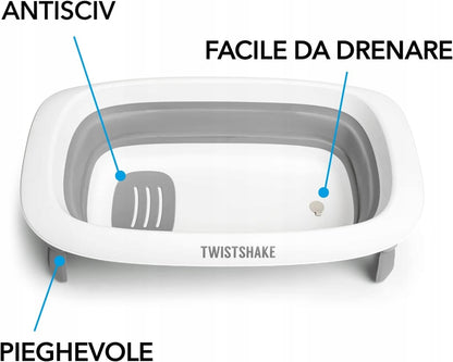TWISTSHAKE cădiță compactă pliabilă + suport + recipient pentru clătire