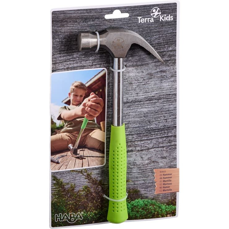 HABA Terra Kids młotek z zieloną rękojeścią w opakowaniu