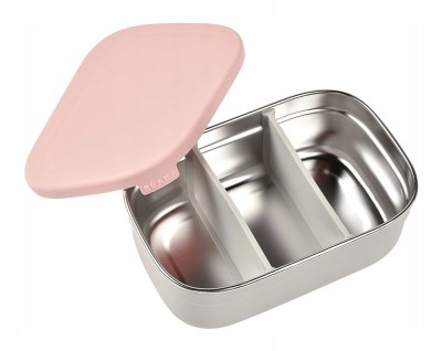 BEABA κουτί φαγητού lunchbox ΑΝΟΞΕΙΔΩΤΟ ΑΤΣΑΛΙ 760ml με διαχωριστικά