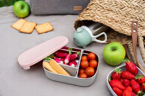 BEABA κουτί φαγητού lunchbox ΑΝΟΞΕΙΔΩΤΟ ΑΤΣΑΛΙ 760ml με διαχωριστικά