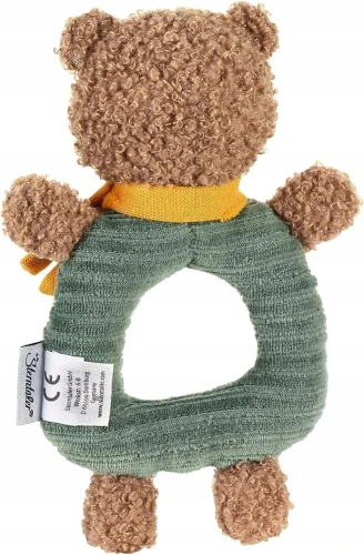 NATTOU βαμβακερή αρπάγη με κουδουνίστρα BEN Bear 17 cm
