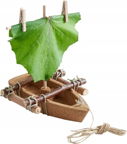 HABA Terra Kids φελλινή βάρκα και ξύλινα εξαρτήματα 22 cm 8 ετών+