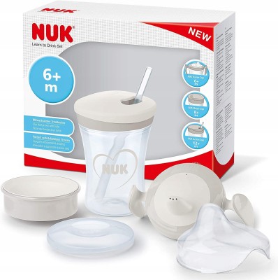 Σετ εκμάθησης πόσης NUK ποτηράκι + 3 στόμια