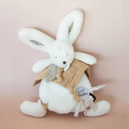 DOUDOU et Compagnie παπλωματοθήκη χαριτωμένο λαγουδάκι με φούντα 25 cm