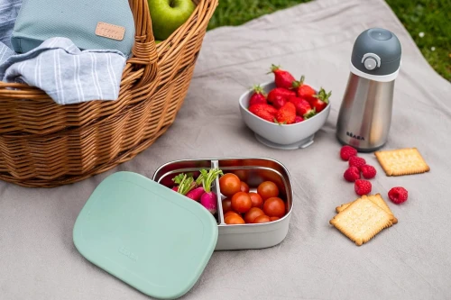 BEABA κουτί φαγητού lunchbox ΑΝΟΞΕΙΔΩΤΟ ΑΤΣΑΛΙ 760ml με διαχωριστικά