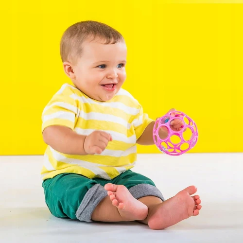 BRIGHT STARTS Oball Rattle σιλικονούχα λαβή οδοντοφυΐας με κουδουνίστρα 10 εκ