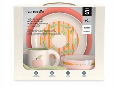 SUAVINEX Go Natural σετ πιάτων 5 τεμ. 6m+