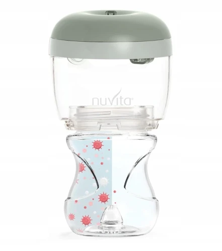 NUVITA MellyPlus 2 φορητός αποστειρωτής UV για πιπίλες και μπιμπερό 2 λεπτά