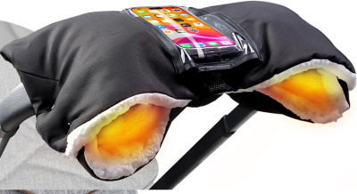 Αδιάβροχη θήκη για καρότσι με fleece και θήκη για κινητό