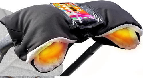 Αδιάβροχη θήκη για καρότσι με fleece και θήκη για κινητό