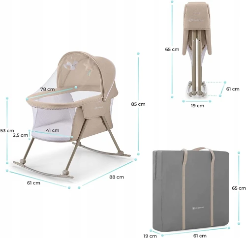 KINDERKRAFT LOVI 3 σε 1 λίκνο κούνια ρηλάξ