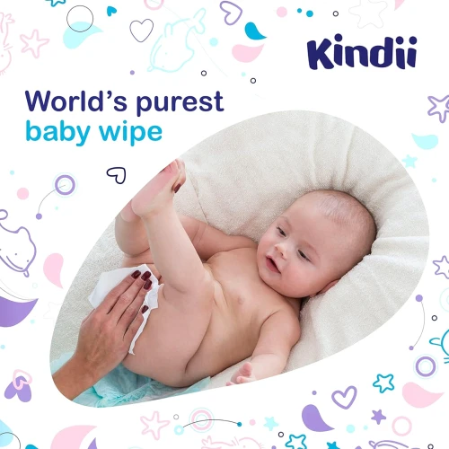 KINDII Pure Water 99 μωρομάντηλα με νερό x60