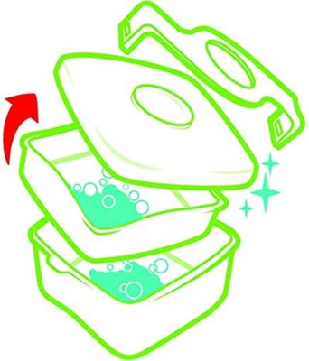 LUNCHBOX δοχείο φαγητού με δύο διαμερίσματα 1,4l