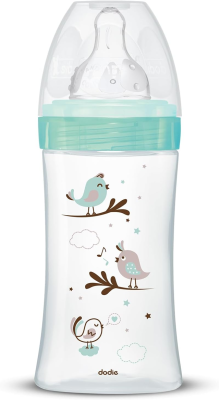 DODIE γυάλινο μπιμπερό 270 ml 0-6 μηνών θηλή 2 μέτρια ροή