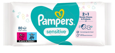 PAMPERS SENSITIVE υγρά μαντηλάκια x80