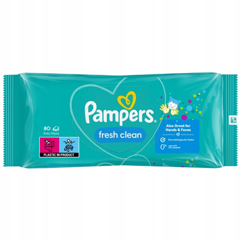 PAMPERS FRESH CLEAN υγρομάντηλα x80