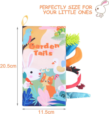 VICLOON Garden Tails αισθητηριακό βιβλίο ΚΡΕΜΑΣΤΟ 6 μηνών+