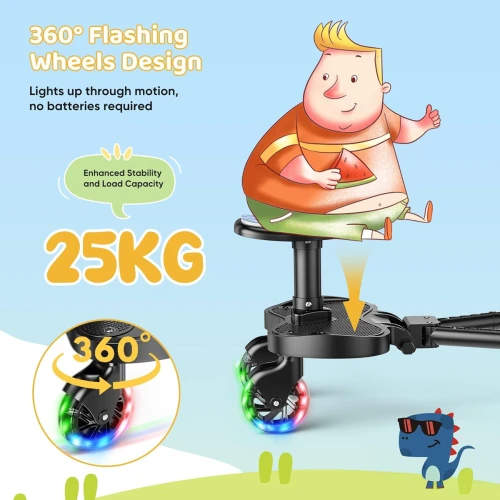 BUGGY BOARD καθολική βάση για καρότσι έως 25 κιλά ΤΡΟΧΟΙ LED