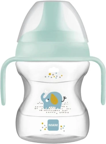 Κούπα MAM Learn To Drink Cup με στόμιο, 190 ml, κατάλληλη για μωρά από 6 μηνών, αντικατακλυσμική