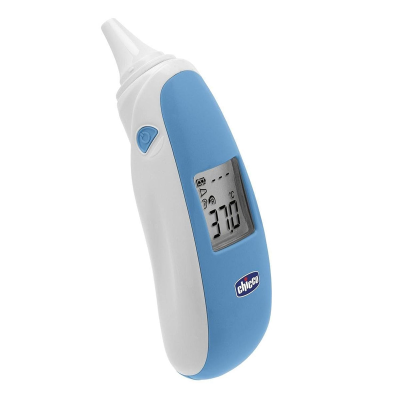 CHICCO Comfort Quick ανέπαφο θερμόμετρο αυτιού + 20 καλύμματα και θήκη
