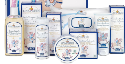 HELAN Linea Bimbi σετ περιποίησης μωρού ΣΑΜΠΟΥΑΝ ΚΡΕΜΕΣ ΠΟΥΔΡΑ ΜΑΝΤΗΛΑΚΙΑ