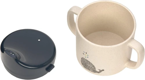 LASSIG Ποτηράκι Sippy Cup Little Water Whale με στόμιο 150 ml 6 μηνών+